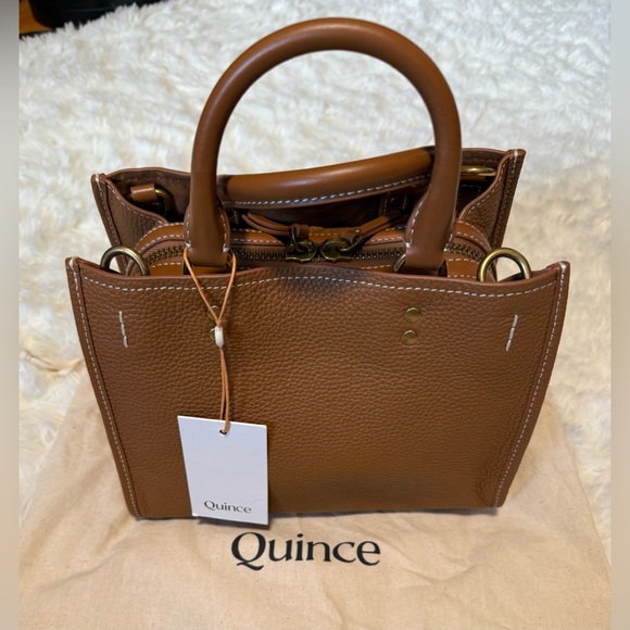 BRAND NEW! Quince Italian Leather Mini Convertible Satchel - Picture 2 of 8